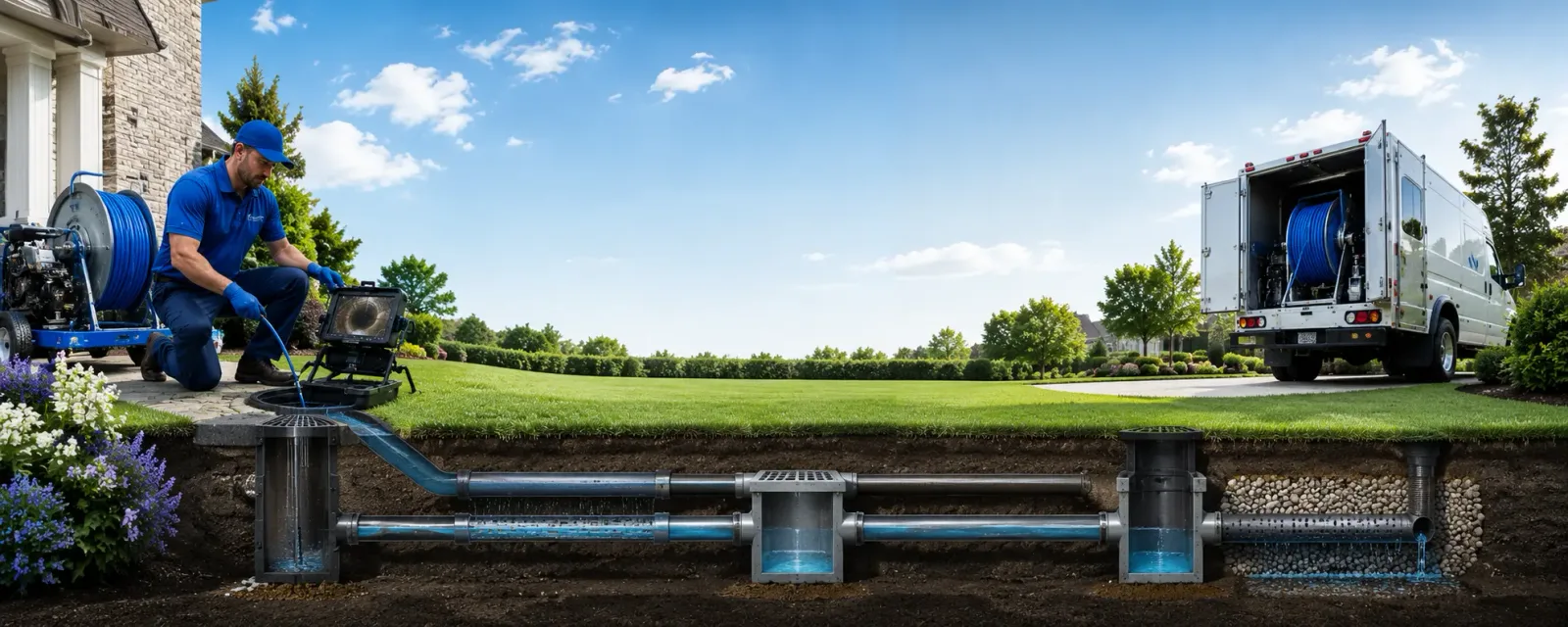 Outdoor drain cleaning information for Woolwich, ME